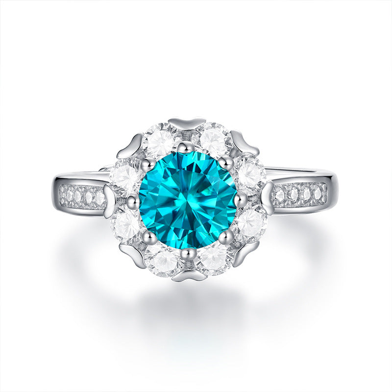 Brillant Moissanit Blume - Ring